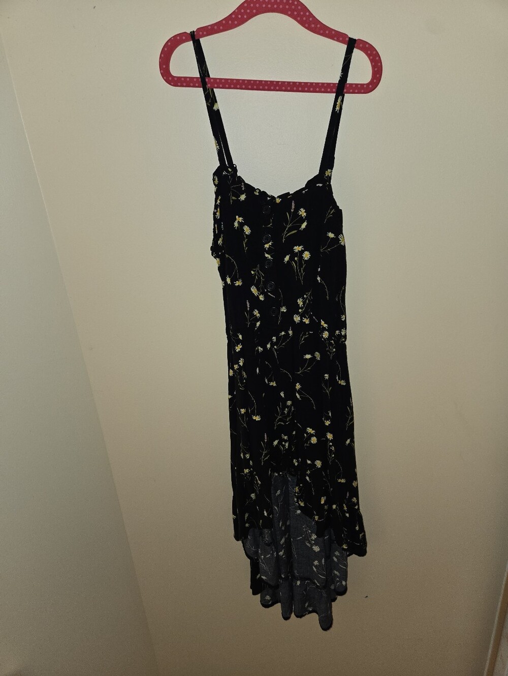 Black Floral Art Class High Low Dress With Built In Shorts